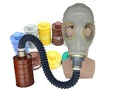 Rubber skin gas mask