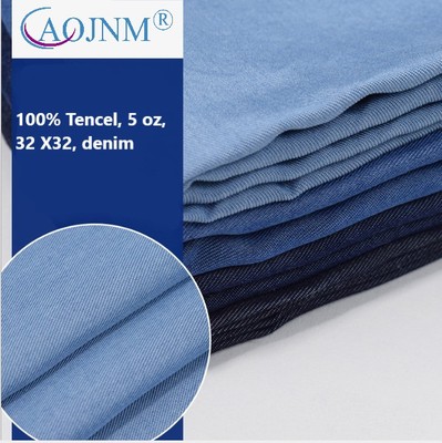 100% Tencel, 5 oz, 32 X32, denim